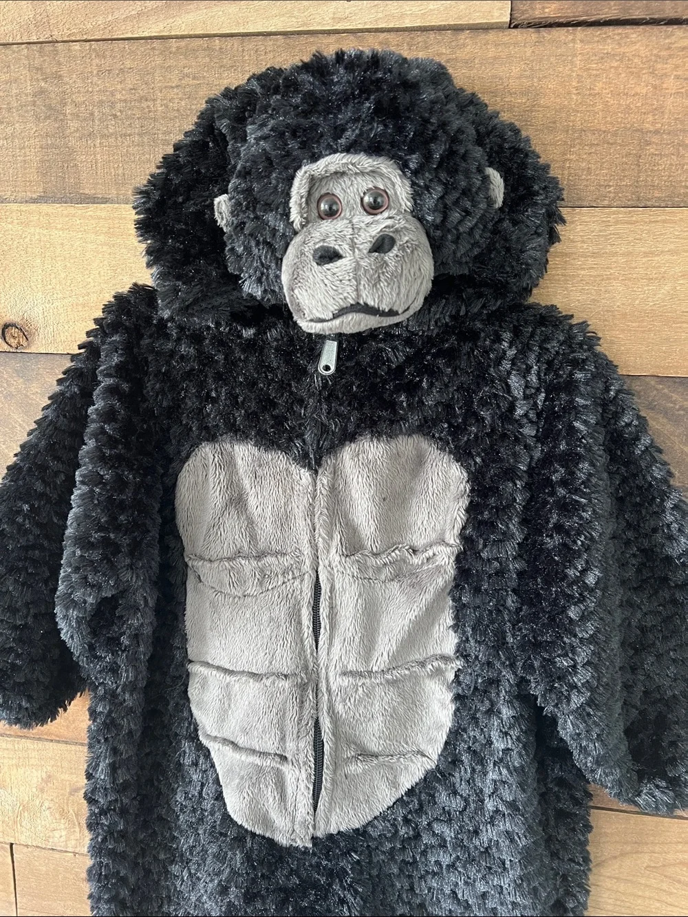 Kids Gorilla Hooded Halloween Costume Dress Up Size Ages 2-3